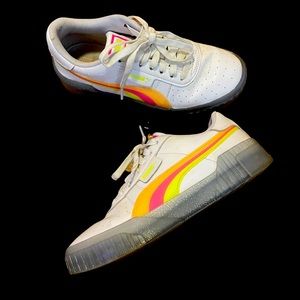 Women’s Puma Cali Neon Ice sneakers. Size 7. Worn once.